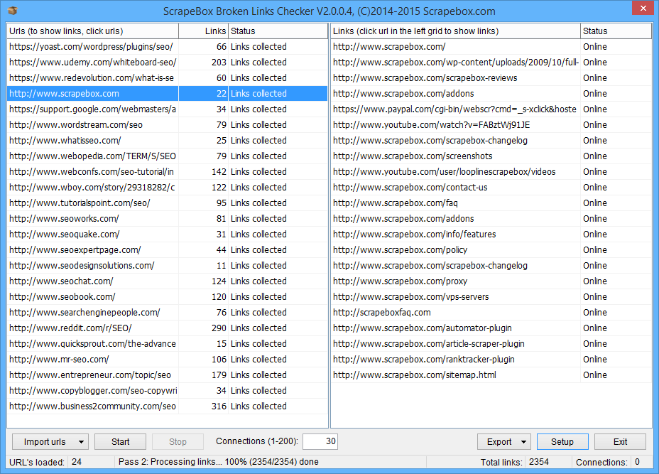 Broken Links Checker Scrapebox