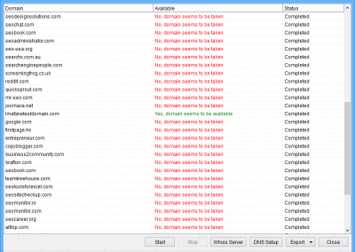 Domain Availability